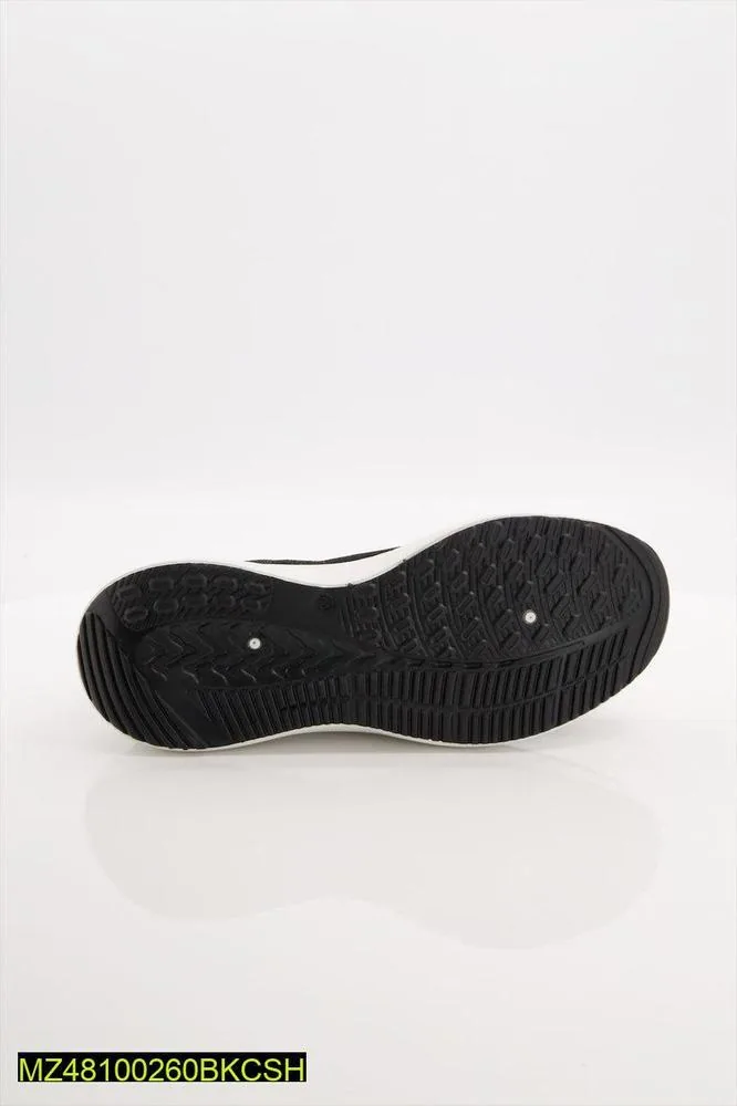 Black Slip-On Jogging Shoes for Daily Wear 5