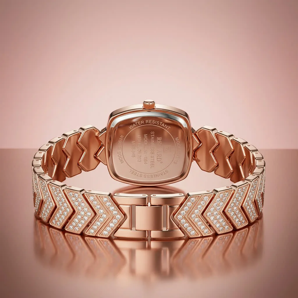 Women Rose Gold Diamond Watch · Stylish Fashion 1