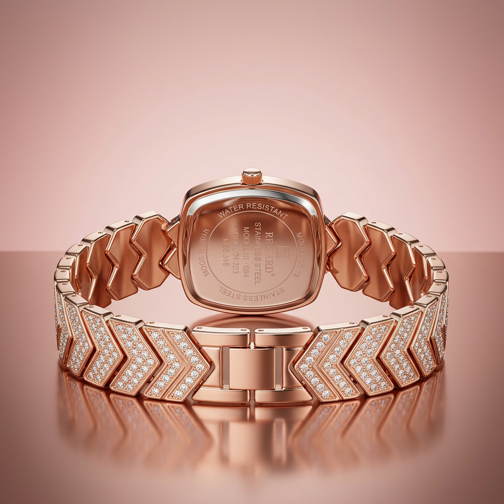 Women Rose Gold Diamond Watch — Stylish Fashion 1